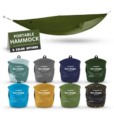 KAMMOK Roo Single UL - Ultralight Camping Hammock, Water Repellent, Portable,...