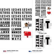 120 PCS Reflective Mailbox Number and Letters Stickers,3 inches Self Adhesive...