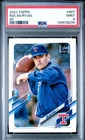 2021 TOPPS  NOLAN RYAN #567 SP PSA 9 HOF Texas Rangers Throwing Football