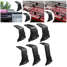 Reinforced, robust and versatile, adjustable gutter supports for roof bars.