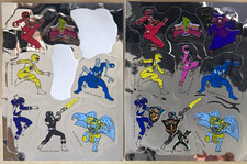 Saban 1994 Mighty Morphin Power Rangers Sticker Sheet Lot Hologram  Regular