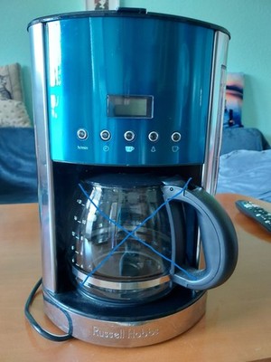 Russell Hobbs Digitale Kaffeemaschine BLAU Modnr 18629-56 OHNE KANNE !!!!!