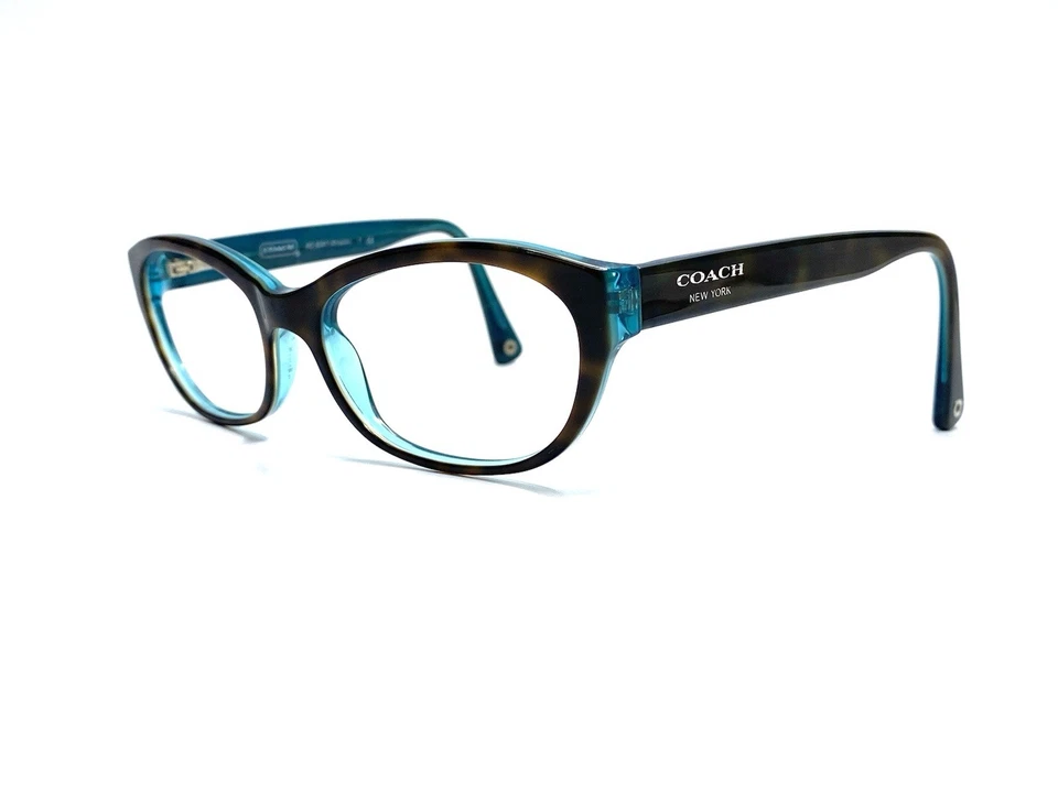 Gafas ovaladas Coach Tortoise con interior verde azulado transparente HC 6041 Kristin 5116 51 16 135 Foto 2 de 4