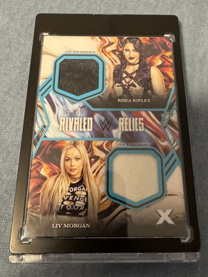 Topps Exalted WWE 2025 Rivaled Relics RR-RM Rhea Ripley Liv Morgan /99
