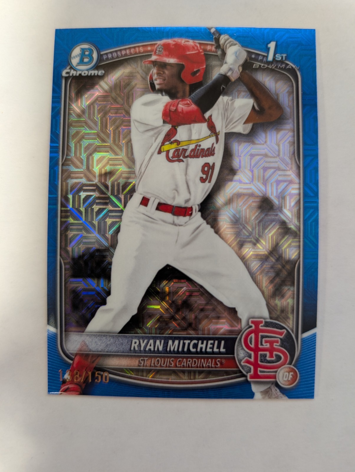 RYAN MITCHELL 2025 BOWMAN CHROME DRAFT 1ST MEGA BLUE MOJO /150