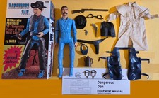 Quick Draw Dangerous Dan  15 Accessories  Manual  Box Marx Blue Johnny West