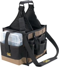 Custom LeatherCraft 1528 Large Electrical and Maintenance Tool Carrier, Black