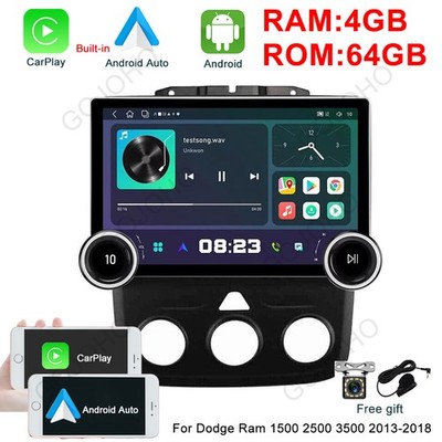 10.8'' For 2013-2018 Dodge Ram 1500 2500 3500 Radio Car Stereo Carplay Android 13
