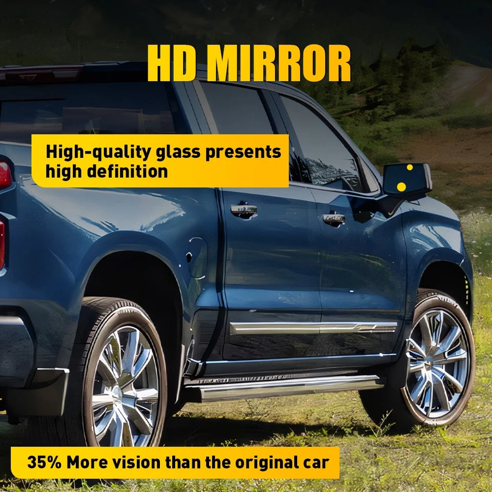 Espejo retrovisor derecho vidrio térmico para Chevrolet Silverado GMC Sierra 1500 19-2023 1-10x Foto 4 de 4