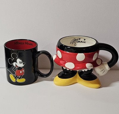 Disney Mickey&Minnie Mouse Coffee Mugs with Electric Warmer New Mickey Has Box