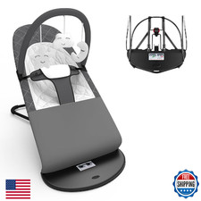HOUSEHOLD WORLD Portable Baby Bouncer Seat, 0-18 Mo, 100 Cotton, 3-Angle Adjust