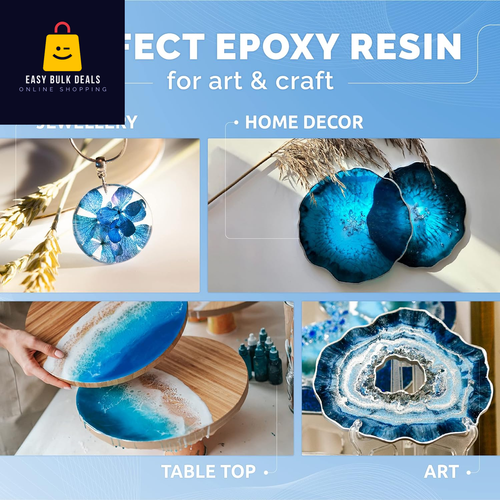 4L Clear Epoxy Resin Kit UV Resistant Food Safe for Art Wood Mould Casting - Picture 3 of 7
