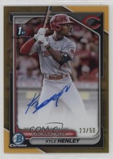 2024 Bowman Chrome Prospect Gold Refractor /50 Kyle Henley #CPA-KHY Auto 10z2