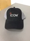 ICOM RADIOS, Gray &Black ICOM Cap, Cotton, Adjustable, New "WWW.ICOMAMERICA.COM"