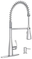New MOEN 87814 ESSIE Spring Pre-Rinse Pulldown Kitchen Faucet - Chrome