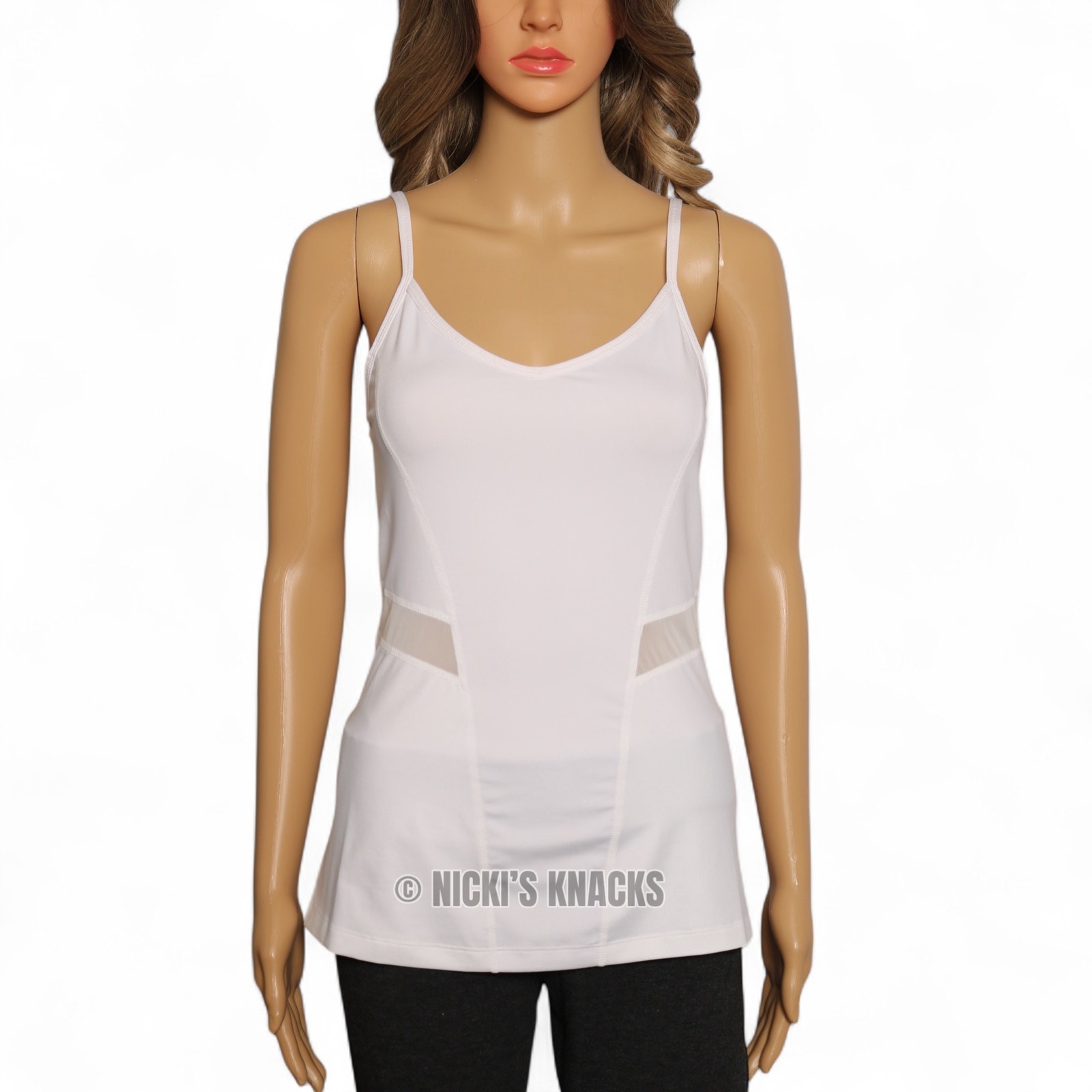 Fabletics White Narwhal Performance Tank Top Stre… - image 2