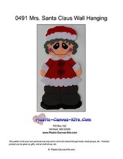 Christmas Mrs. Santa Claus Wall Hanging- Plastic Canvas Pattern or Kit