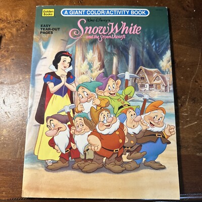 1994 {Disney/Golden} ''SNOW WHITE & THE SEVEN DWARFS'' Color/Activity Book, NEW!