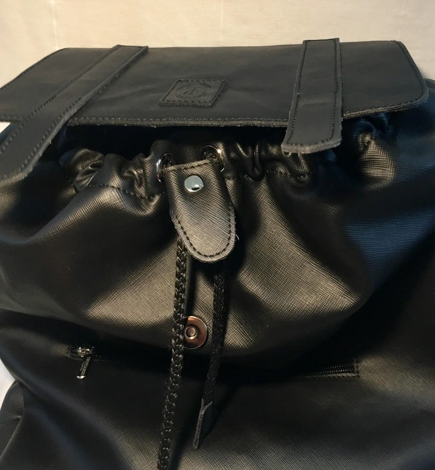 Bolso Mochila Unisex Trussardi Zaino Donna Nero Colección Negro Foto 4 de 4