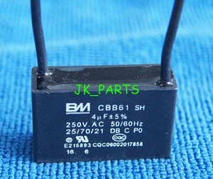 New Bm Cbb61 4uf 2 Wire 250vac Ceiling Fan Capacitor Ul Certified