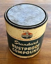 Vintage Original Standard Oil Compound Large 10 Lb  Pound Can 8”