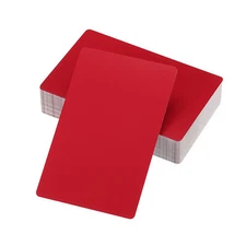 300Pcs Metal Business Cards Blank 0.45mm Thick 3.4x2.1 Inch Red