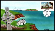 Scott 3286 33 Cents Irish Immigration R Beller Hand Painted Fdc 17 Of 125 Scott 3286 33 Cents Irish Immigration R Beller Hand Painted Fdc 17 Of 125