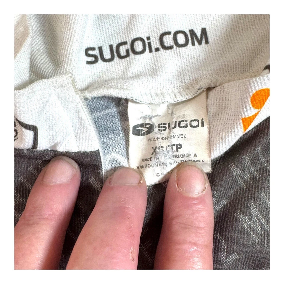 Sugoi Ironman Florida Triathalon Cycling Jersey Gray Orange Polyester XS READ - Image 4 of 4