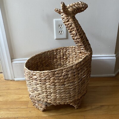 Opalhouse Llama Water Hyacinth Large Basket Storage 22” H | eBay