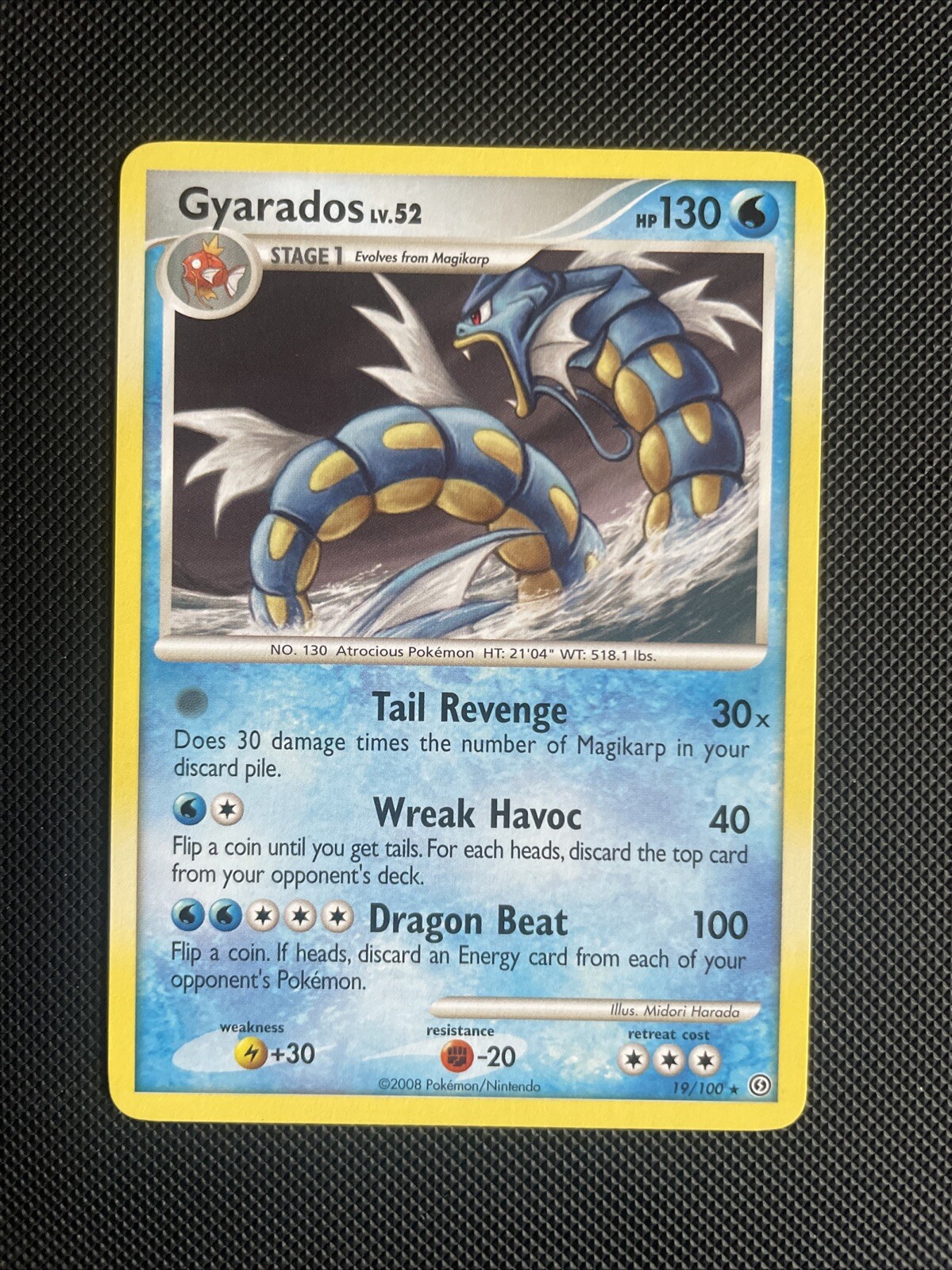 Pokemon TCG - Gyarados 19/100 - Non Holo Stormfront - Pokemon Card - LP/NM