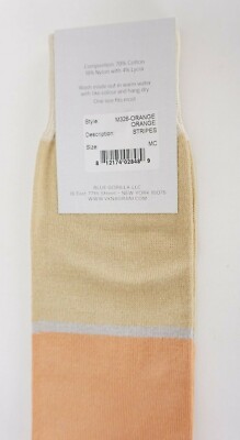 Calzini Uomo VK Nagrani Costa - Alti Al Polpaccio (Mid Calf) - Colore Arancione - Taglia Unica