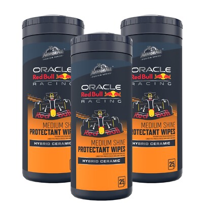 3 x Armor All Podium Series Hybrid Ceramic Protectant Medium Shine 24 Wipes