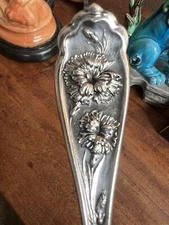 Carnation Silverplate Cold Meat Fork W R Keystone Oneida Serving 1908 Antique