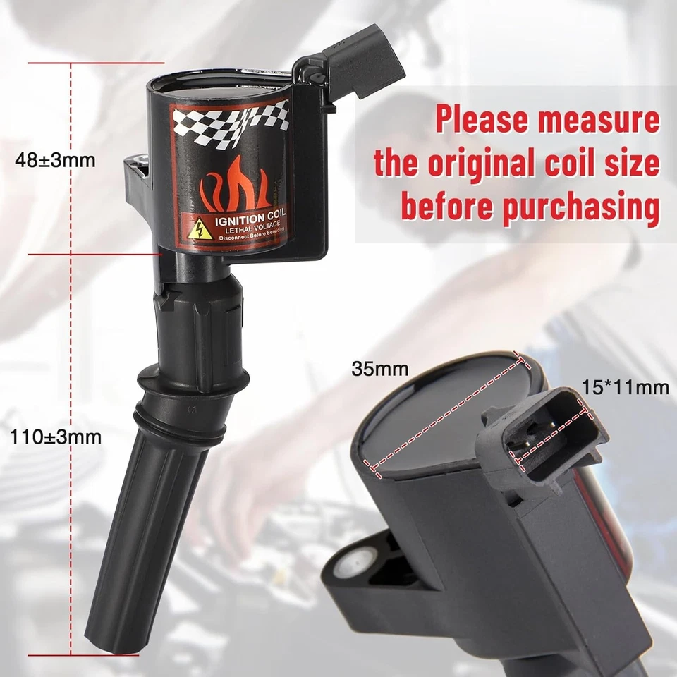 8x Bobina de encendido para Ford F150 F250 Expedition 2000 2001 2002-2004 4,6/5,4 L DG508 Foto 4 de 4