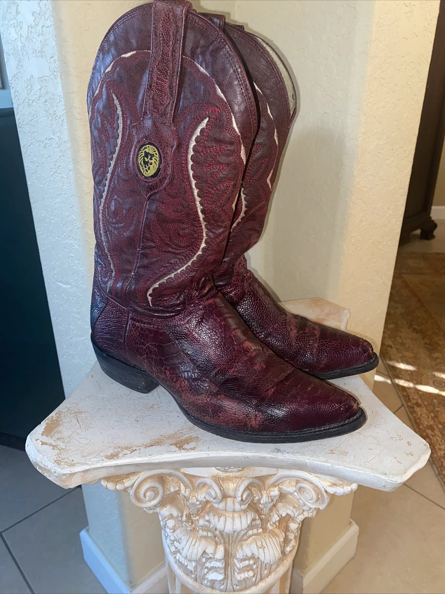 Ostrich leg skin boots Clearance