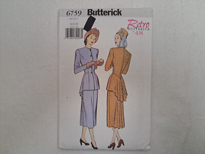 Butterick Pattern - Misses' Retro '48 Top & Skirt (6-10) #6759 - Uncut