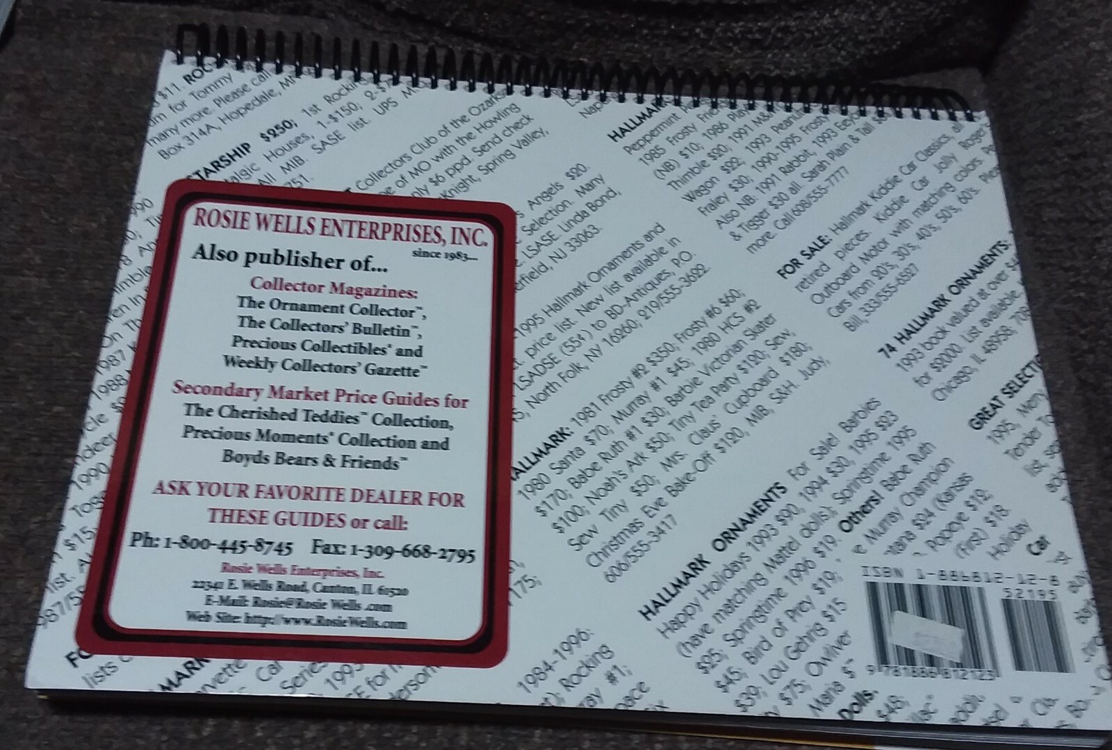 ROSIE'S SECONDARY MARKET PRICE GUIDE FOR HALLMARK ORNAMENTS (Spiral Bnd