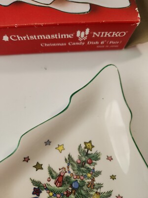 Christmastime By Nikko Vintage Christmas Candy Dish 6