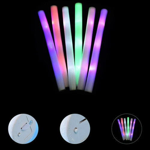 100-500 PCS Light Up Foam Sticks LED Wands Batons Party Dj Flashing Glow Sticks - Picture 12 of 33