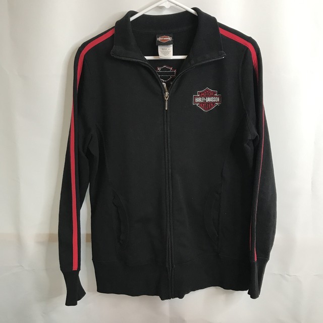 Harley Davidson womens jacket black & red size large 60 cotton 40