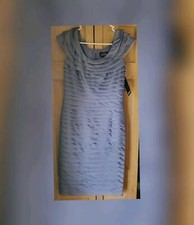 Adrianna Papell Dress 6 Purple NEW Layered