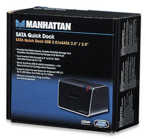 USB/ eSATA, SATA Hard Drive Quick-Dock w/ Dual Insertion Slot (2.5" & 3.5" HDDs) - Image 4 of 4