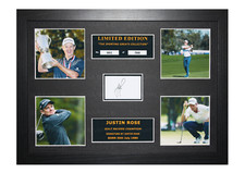 Justin Rose Signed Ltd Edition Framed Picture Memorabilia