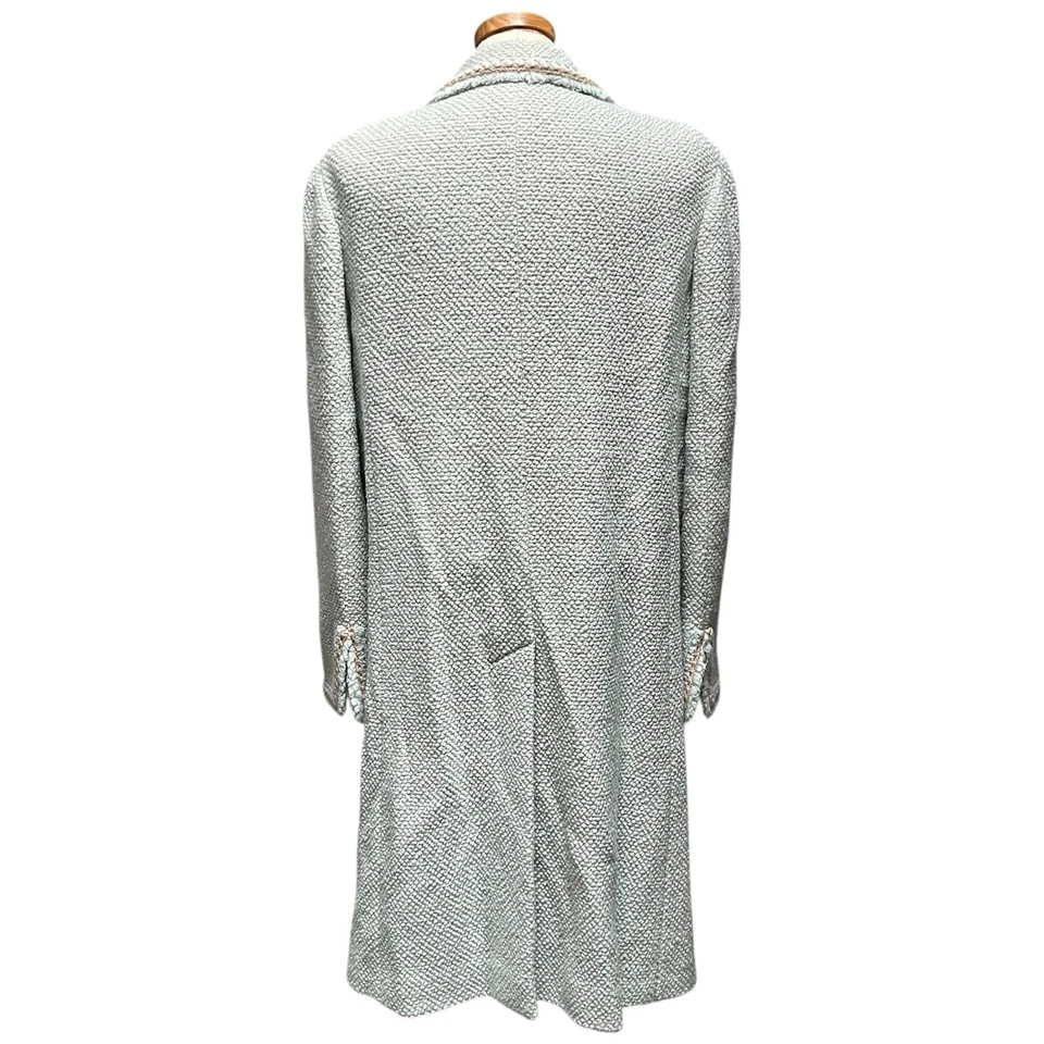 Abrigo Chanel Francia Pasarela Tweed Verde Claro Talla 46 Otoño 2000 Listo Para Usar De Colección Foto 4 de 4