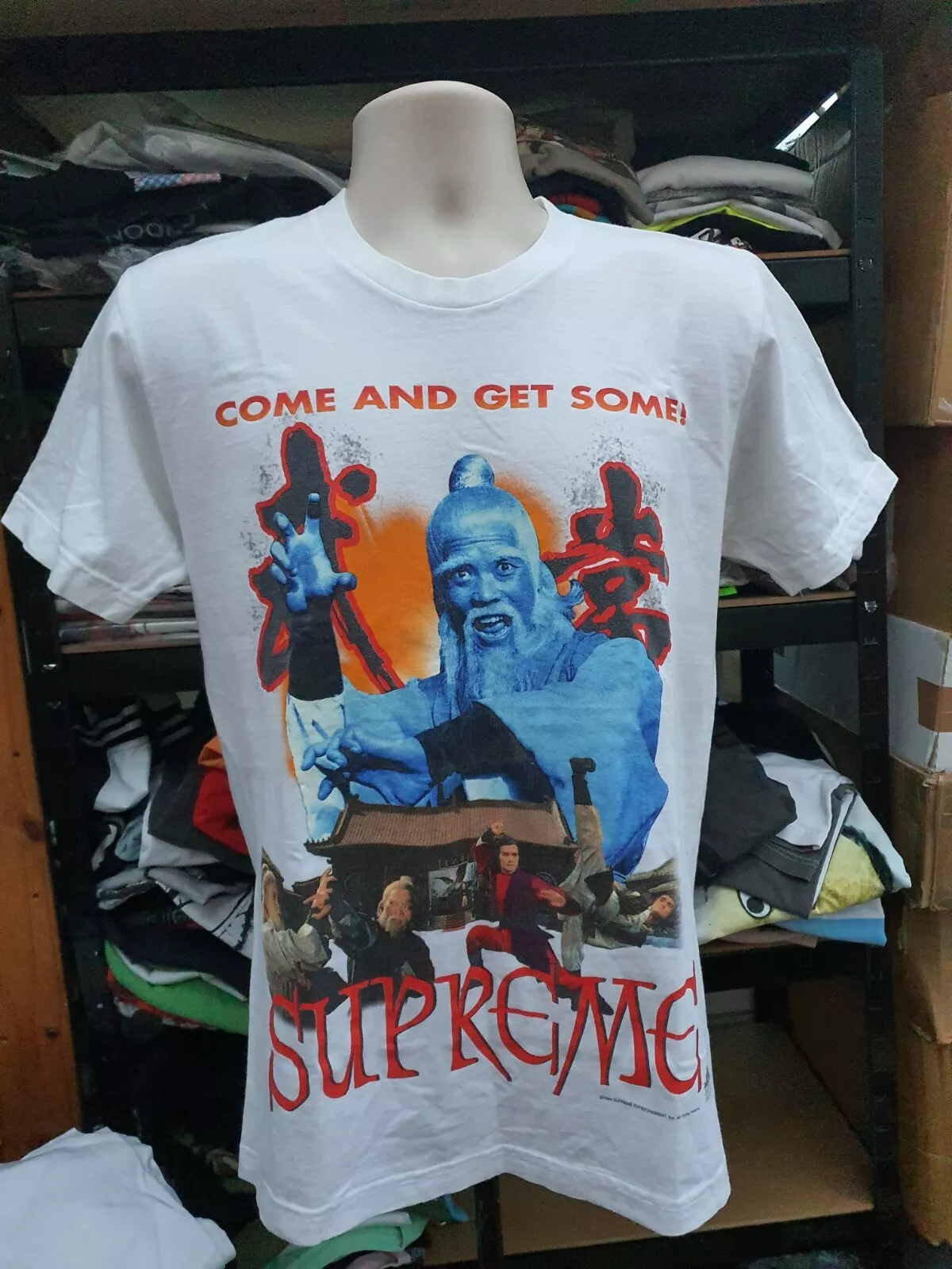 FW13 Supreme Kung Fu Weiß T Shirt Größe M T Shirt Selten Vintage 2013