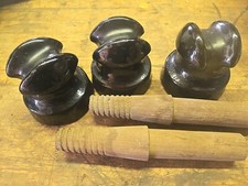 LOT OF 3 Vintage "ARMSTRONG'S" 511A Made In USA S 2 Amber Telephone Insulator