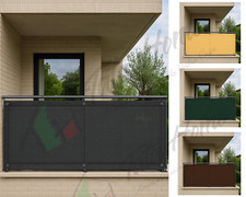 Frangivista telo occhiellato ombreggiante copertura balcone ringhiera 90x500 cm