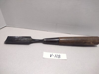 Vtg/Antique 1.5'' Gouge DM Co / Douglas Manufacturing Co Wood Handle Anchor Logo.