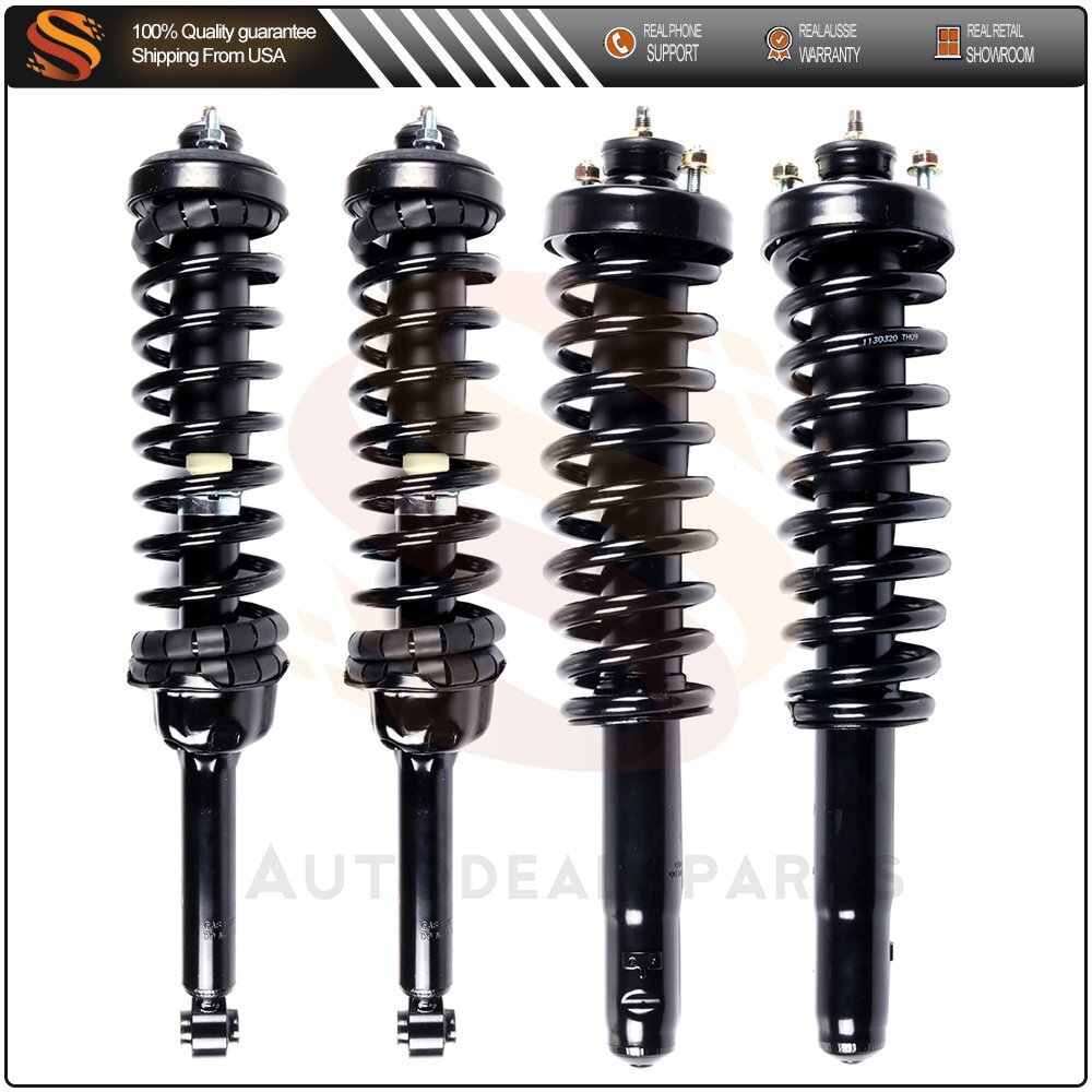 1997-01 Honda CR-V 4 Complete Strut Assemblies with Springs & Mounts
