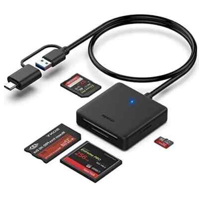 Memory Card Reader BENFEI 4in1 USB USB-C to SD Micro SD MS CF Card Reader